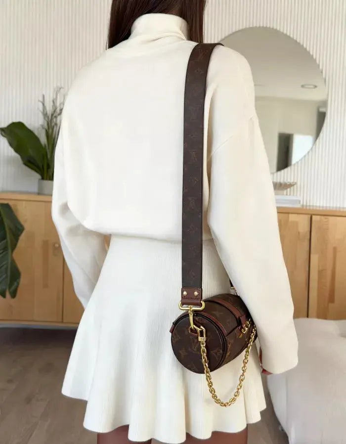 Turtleneck Dropped Shoulder Sweater and Skirt Set - Charmdeals