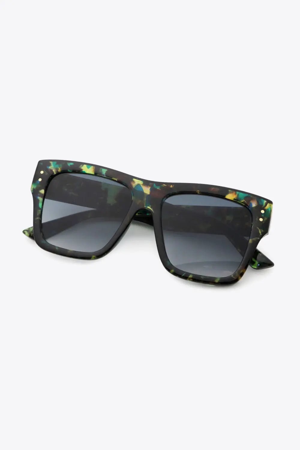 UV400 Patterned Polycarbonate Square Sunglasses - Charmdeals