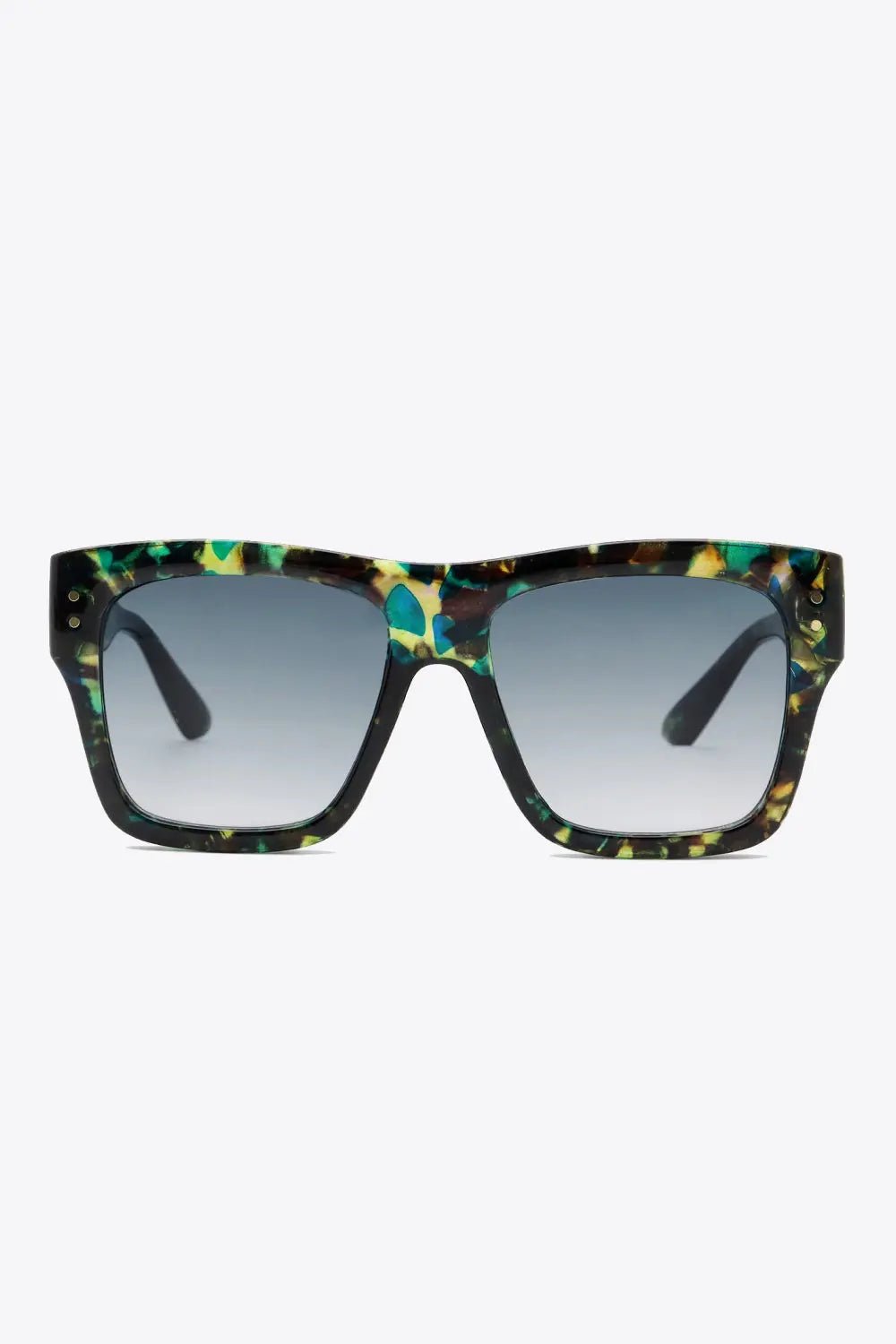UV400 Patterned Polycarbonate Square Sunglasses - Charmdeals