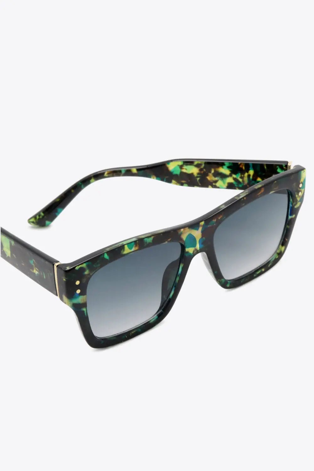 UV400 Patterned Polycarbonate Square Sunglasses - Charmdeals