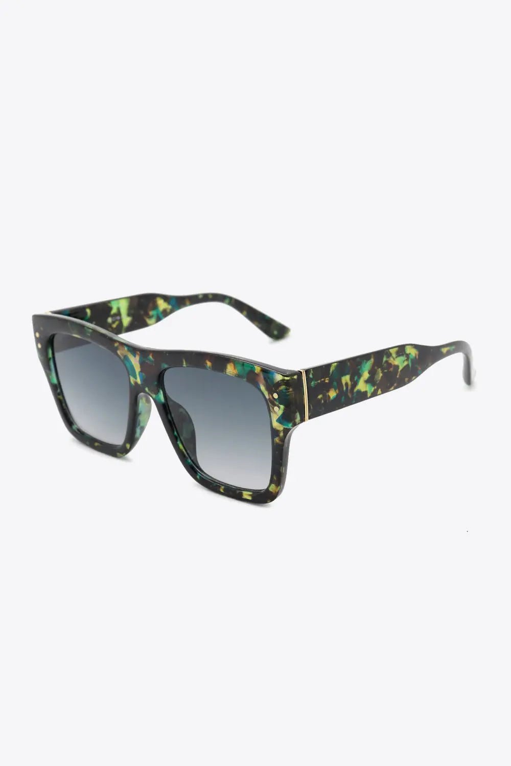 UV400 Patterned Polycarbonate Square Sunglasses - Charmdeals