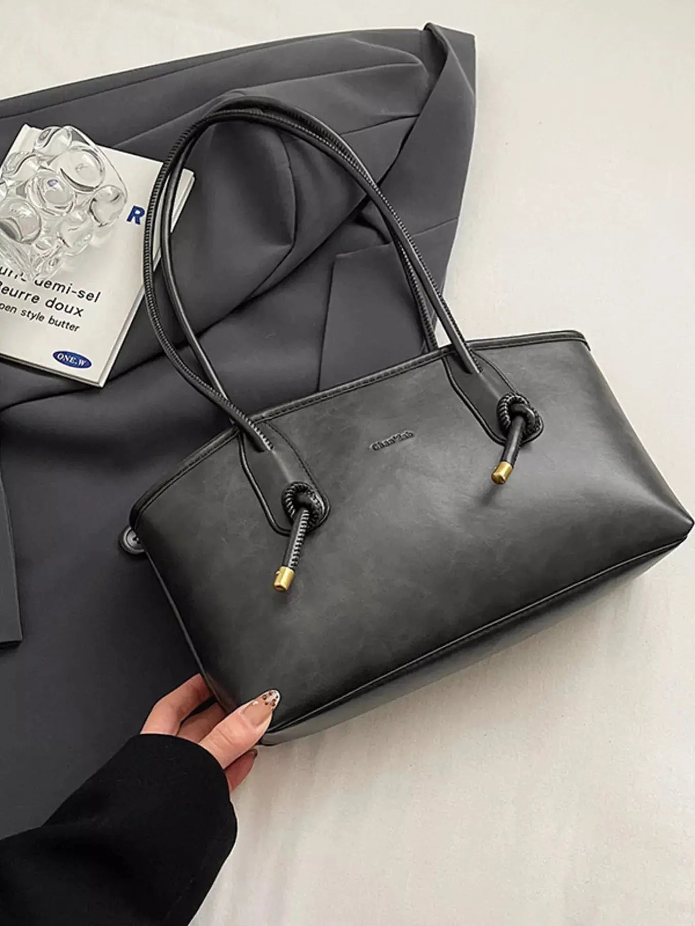 Vintage Style Leather Shoulder Bag - Charmdeals
