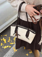 Vintage Style Leather Shoulder Bag - Charmdeals