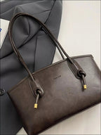Vintage Style Leather Shoulder Bag - Charmdeals