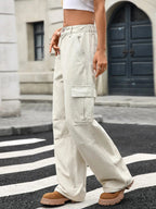Wide Leg Cargo Jeans - Charmdeals