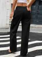 Wide Leg Cargo Jeans - Charmdeals