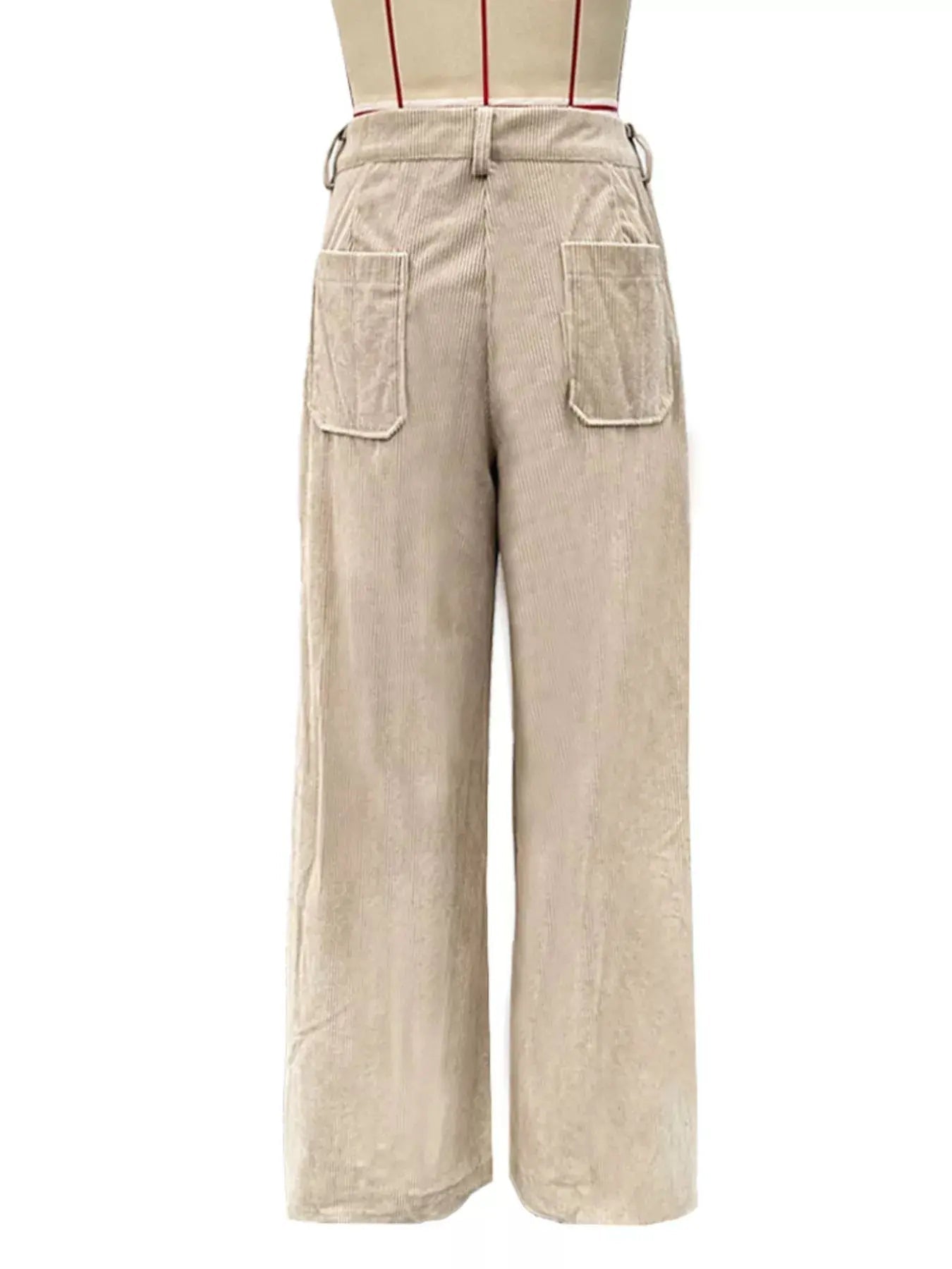 Wide Leg Corduroy Pants - Charmdeals