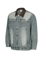 Woman Button Up Long Sleeve Denim Jacket - Charmdeals