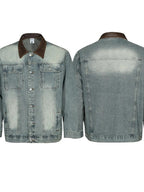 Woman Button Up Long Sleeve Denim Jacket - Charmdeals