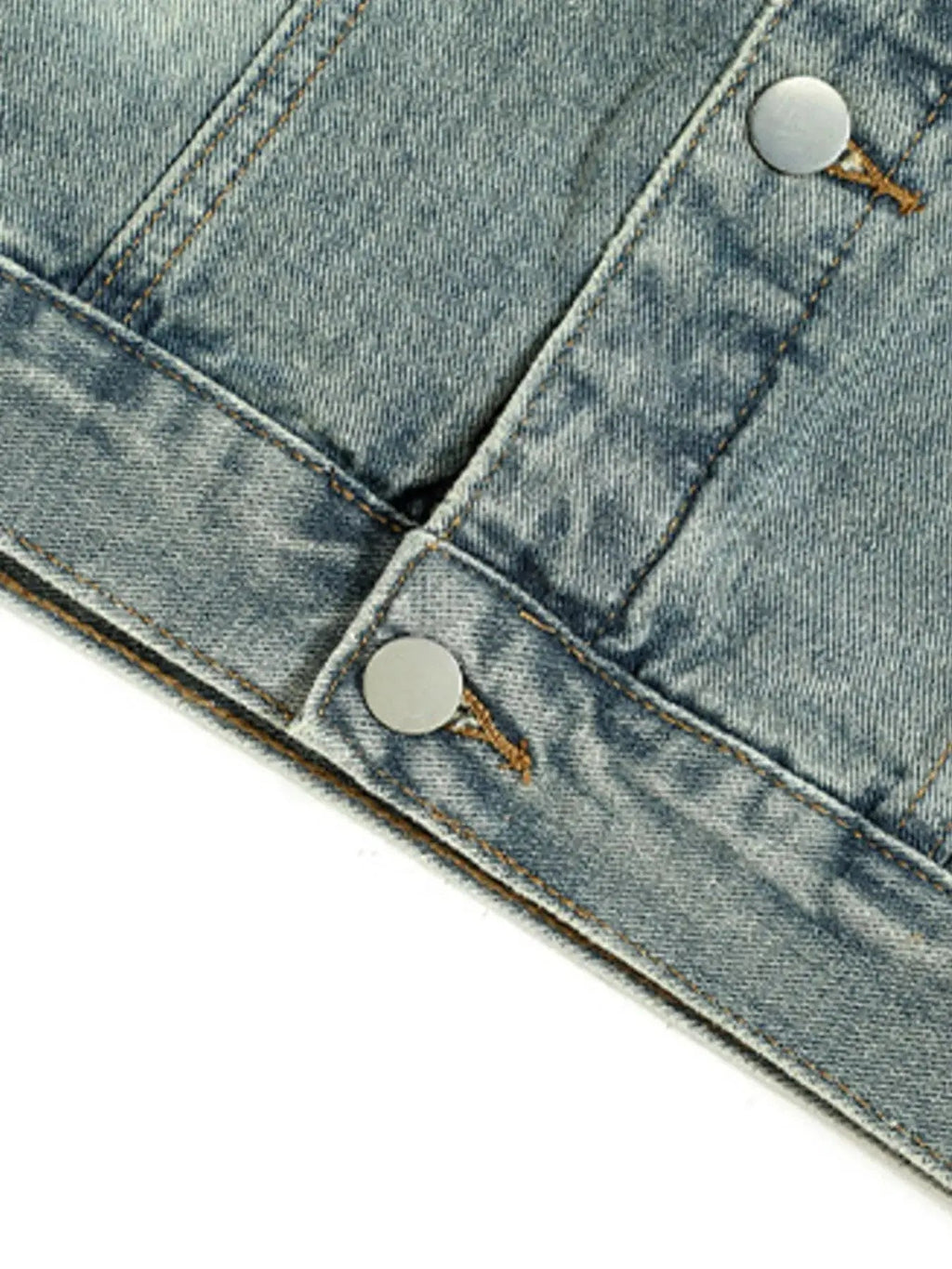 Woman Button Up Long Sleeve Denim Jacket - Charmdeals