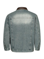 Woman Button Up Long Sleeve Denim Jacket - Charmdeals