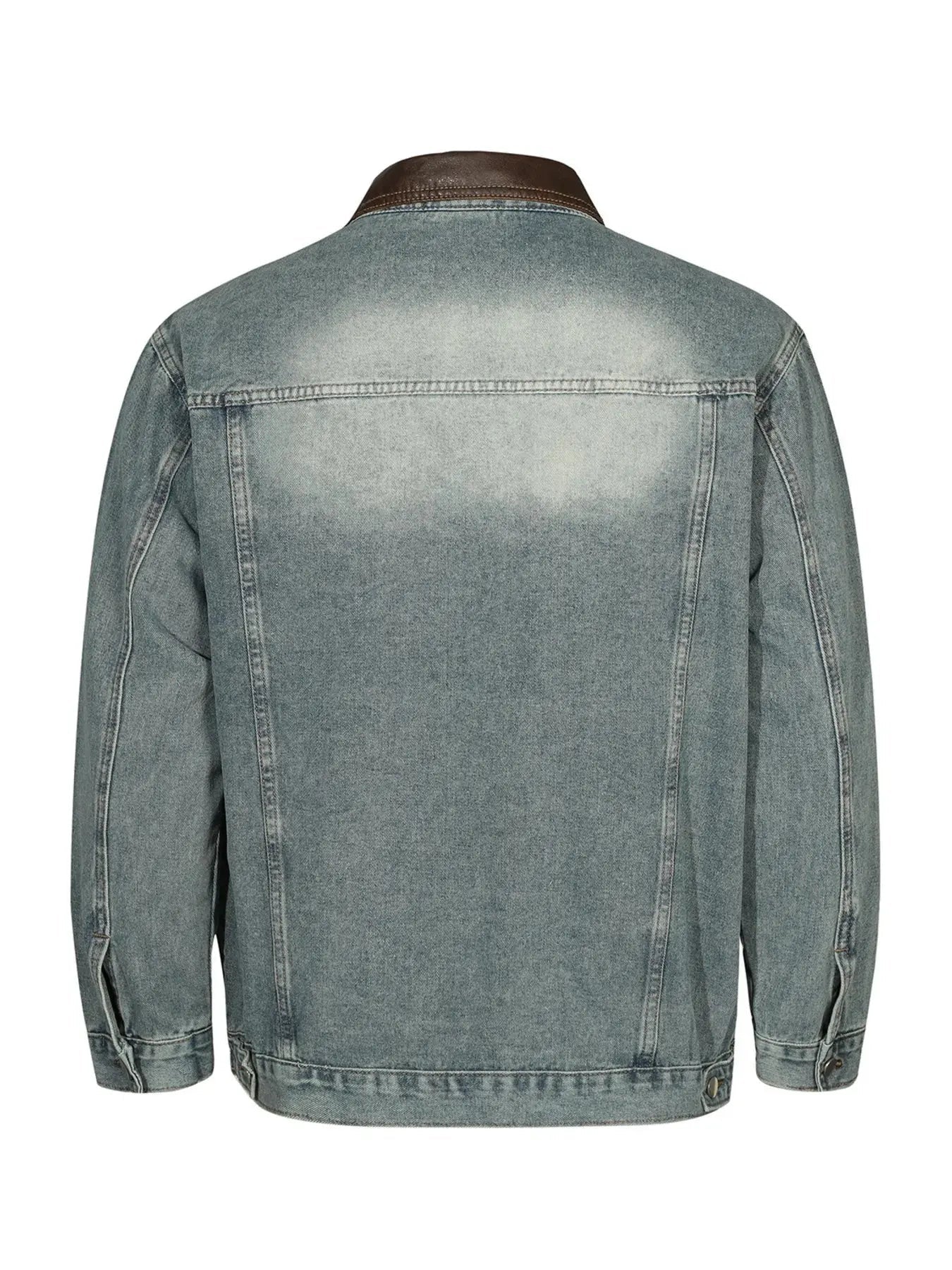 Woman Button Up Long Sleeve Denim Jacket - Charmdeals