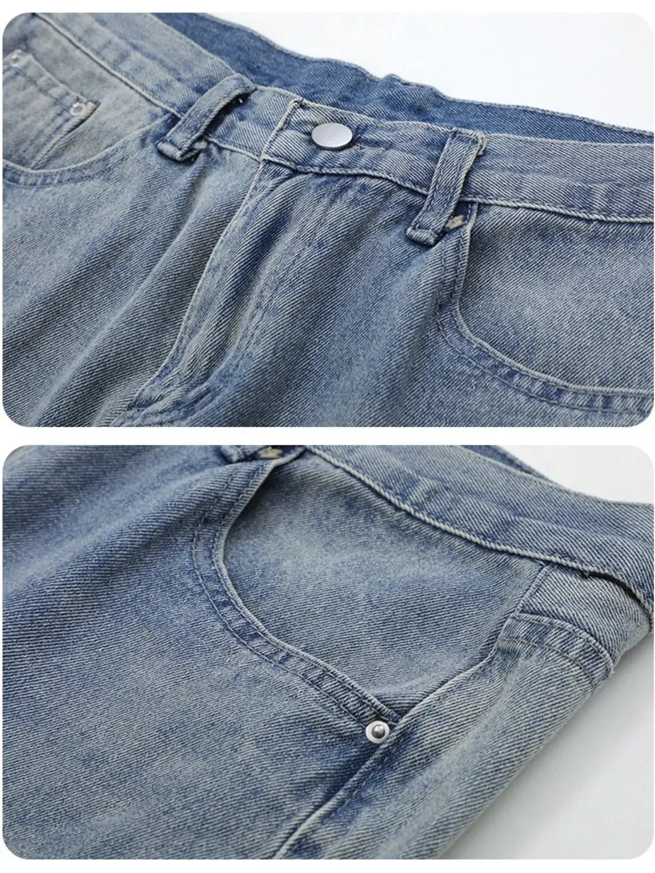 Woman Loose Fit Jeans with Pockets - Charmdeals