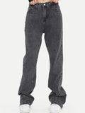 Woman Loose Fit Jeans with Pockets - Charmdeals