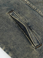 Woman Plus Size Zip Up Long Sleeve Denim Jacket - Charmdeals