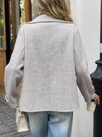 Wool Blend Double - Breasted Jacket - Charmdeals