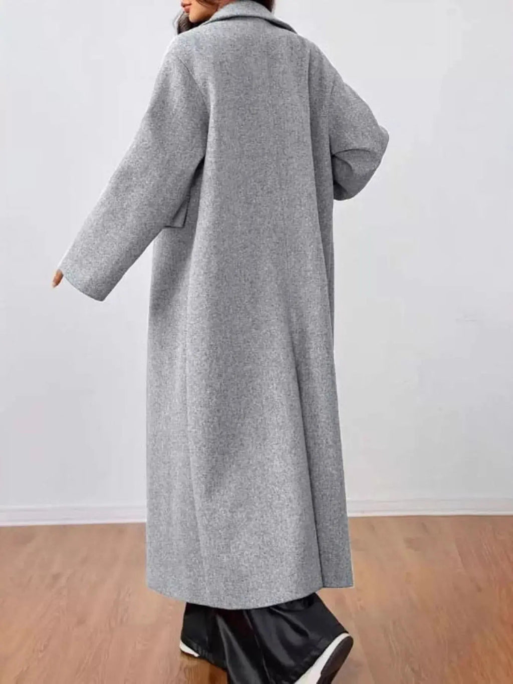 Wool - Blend Longline Overcoat - Charmdeals
