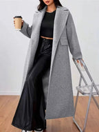 Wool - Blend Longline Overcoat - Charmdeals