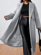 Wool - Blend Longline Overcoat - Charmdeals