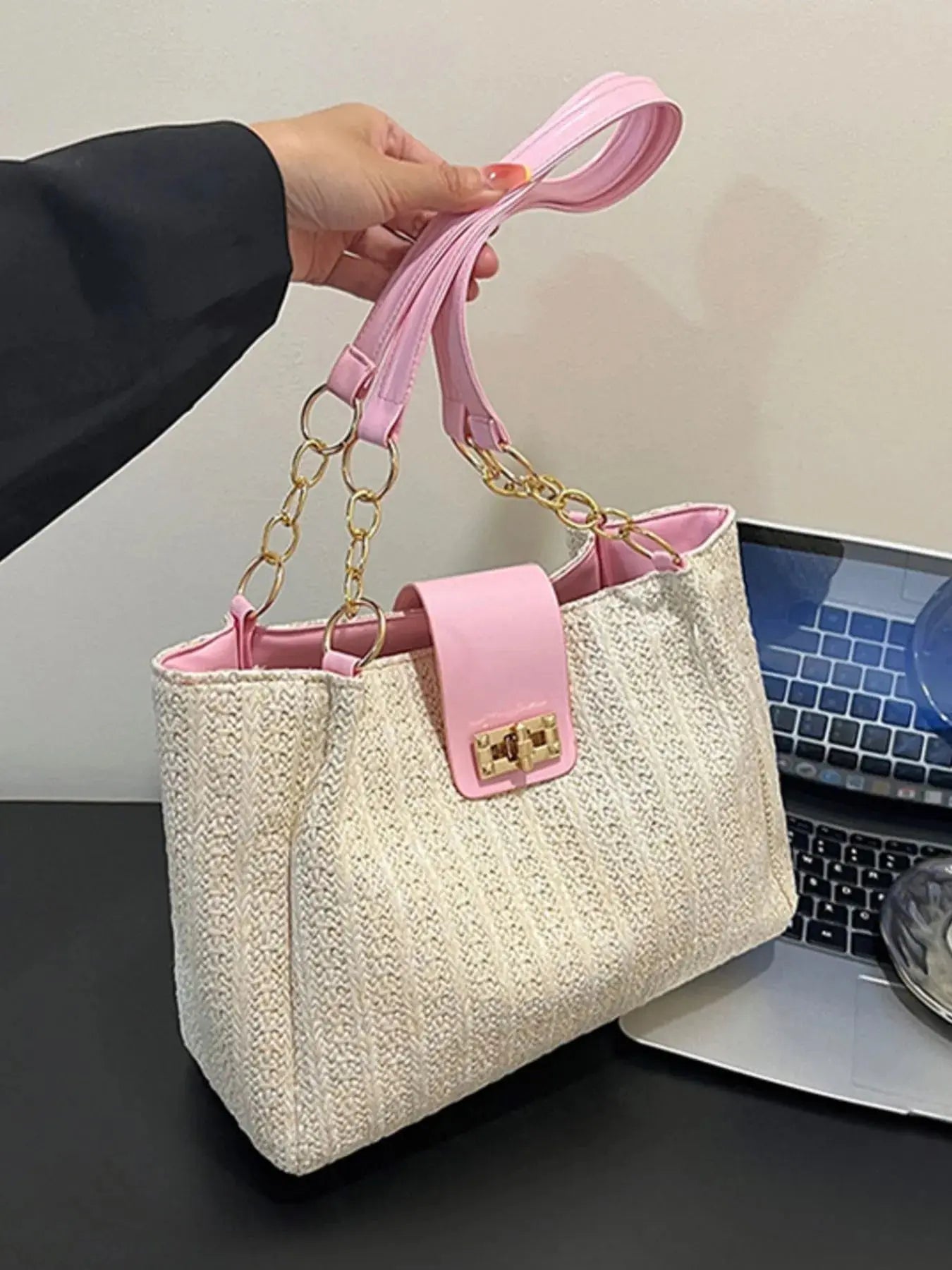 Woven Straw Shoulder Bag - Charmdeals