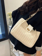 Woven Straw Shoulder Bag - Charmdeals