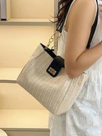 Woven Straw Shoulder Bag - Charmdeals