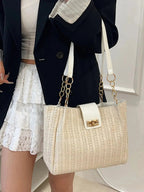 Woven Straw Shoulder Bag - Charmdeals