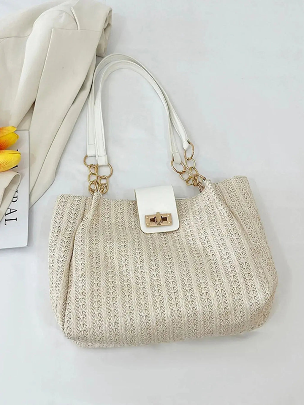 Woven Straw Shoulder Bag - Charmdeals