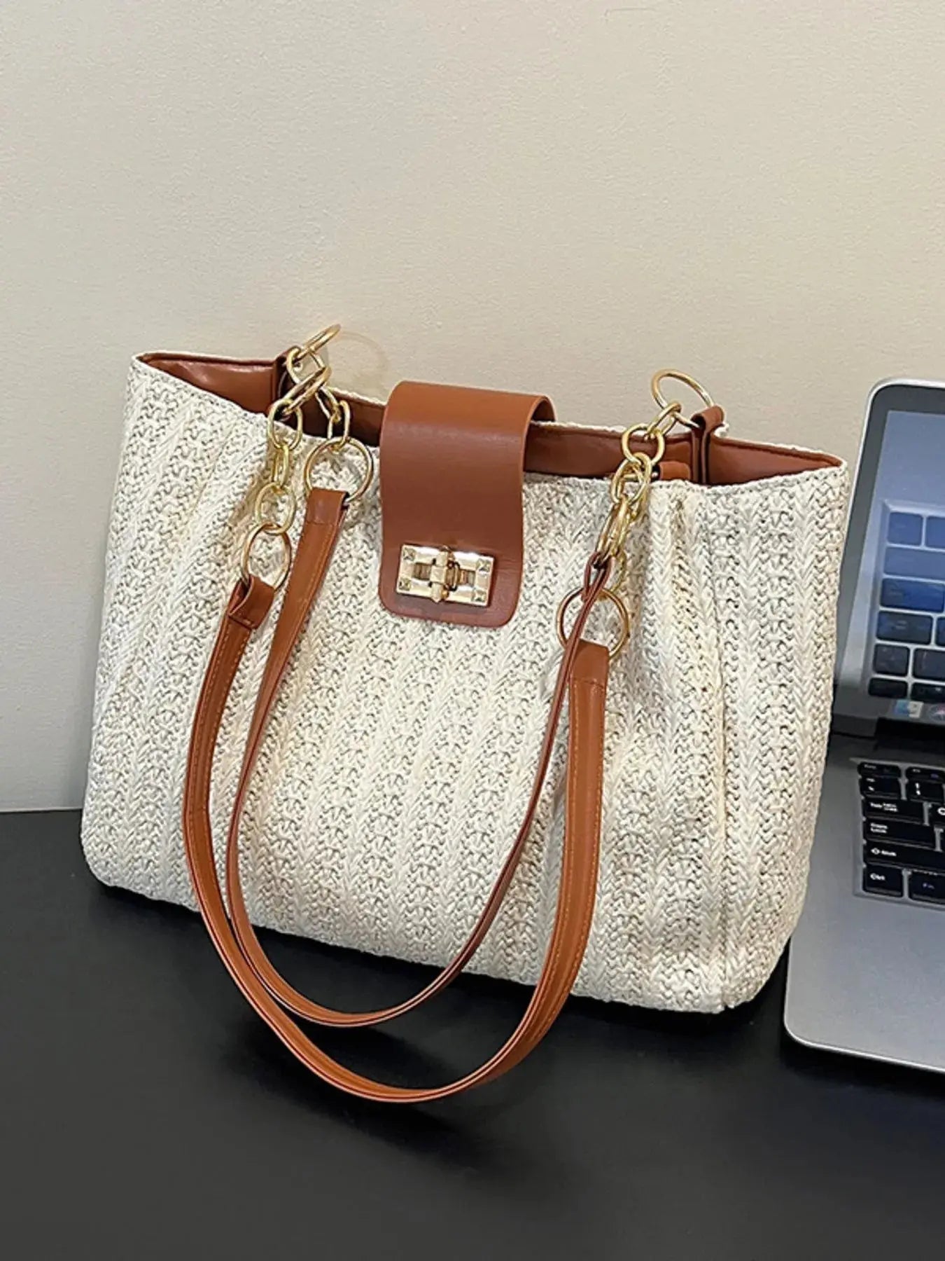Woven Straw Shoulder Bag - Charmdeals