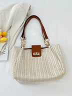 Woven Straw Shoulder Bag - Charmdeals