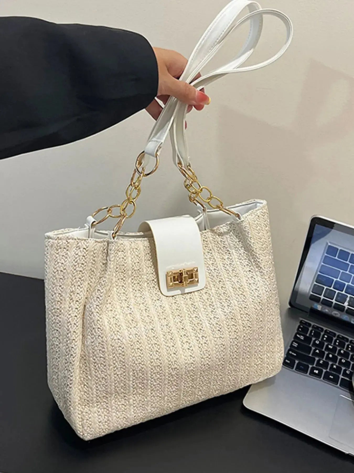 Woven Straw Shoulder Bag - Charmdeals