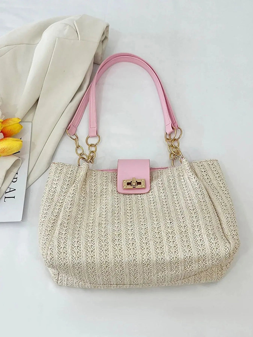 Woven Straw Shoulder Bag - Charmdeals