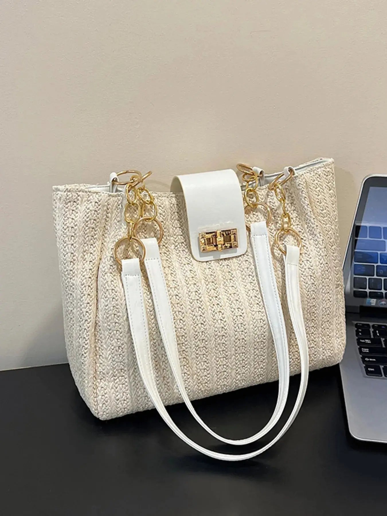 Woven Straw Shoulder Bag - Charmdeals