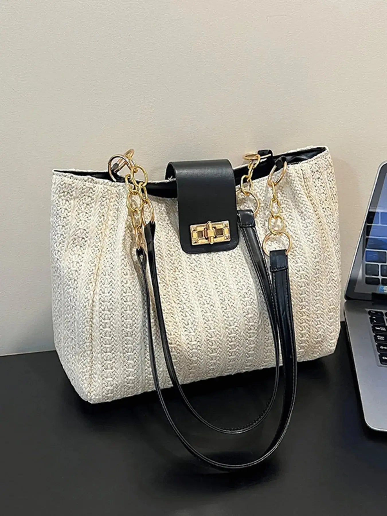 Woven Straw Shoulder Bag - Charmdeals