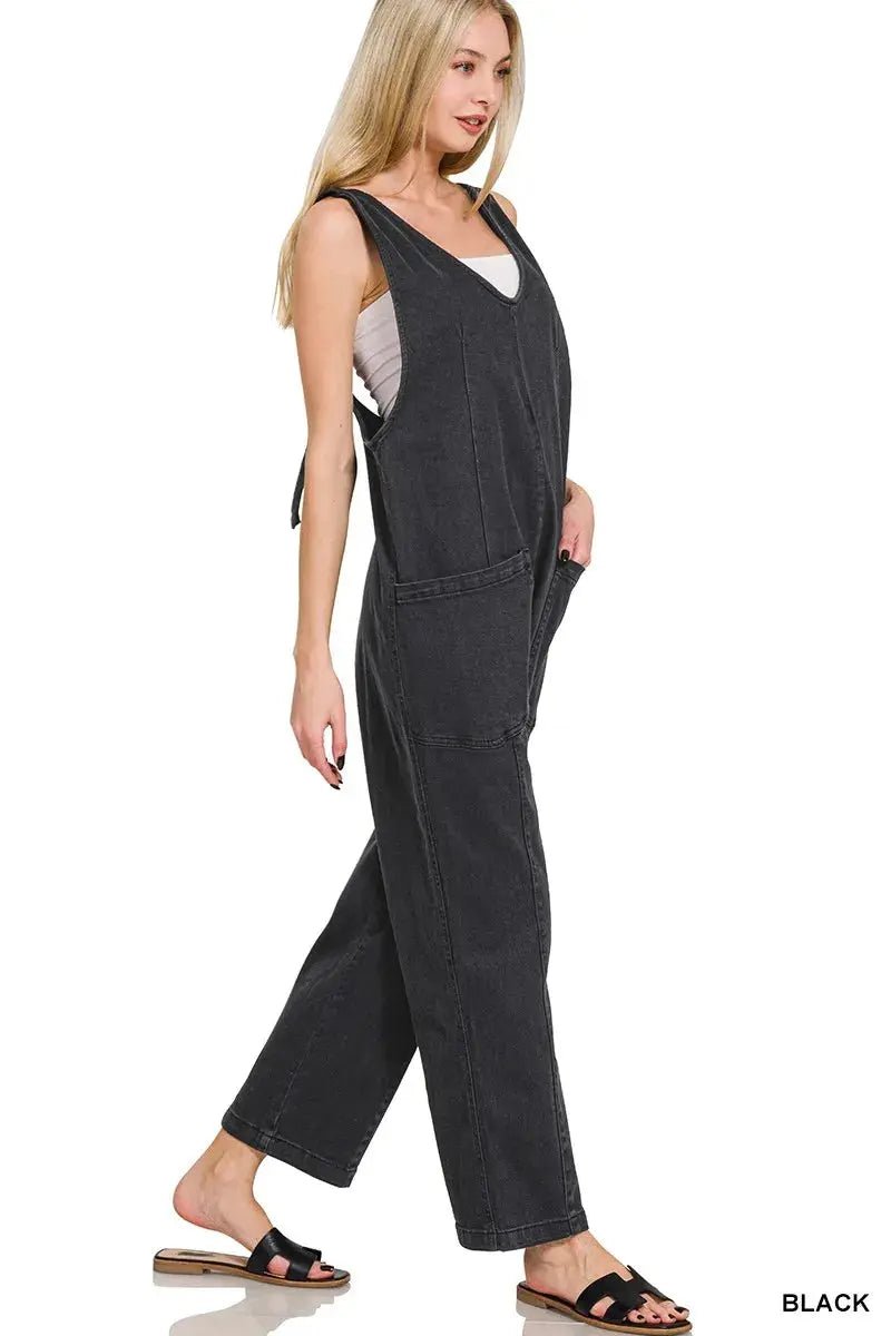 Zenana Casual Adjustable Strap Baggy Jumpsuit with Pocket - Charmdeals