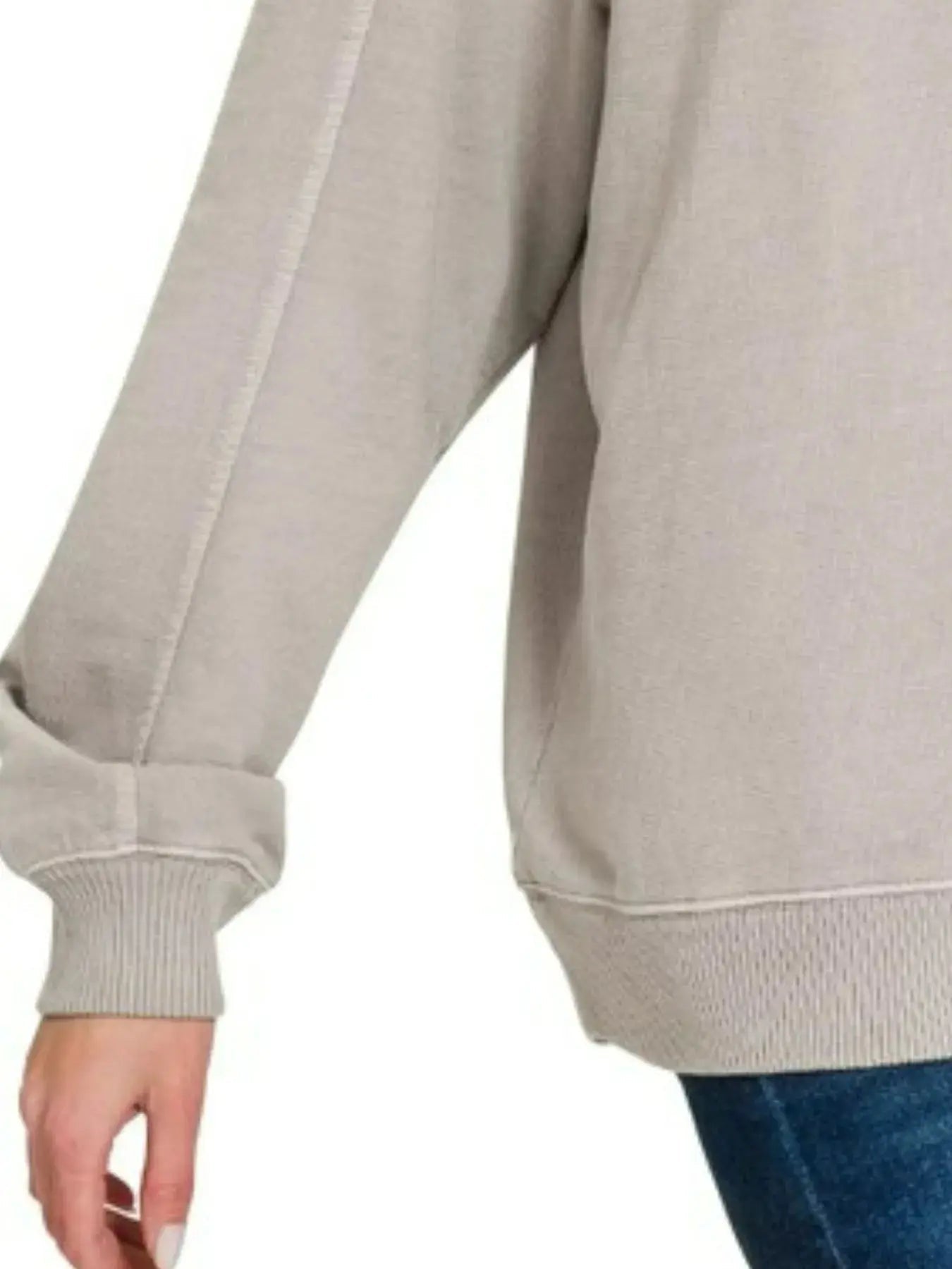 Zenana French Terry Pigment Dye & Enzyme Washing Hoodie - Charmdeals