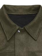Zip Up Drop Shoulder Jacket - Charmdeals