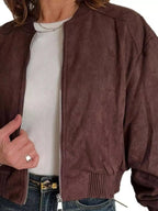 Zip Up Long Sleeve Jacket - Charmdeals