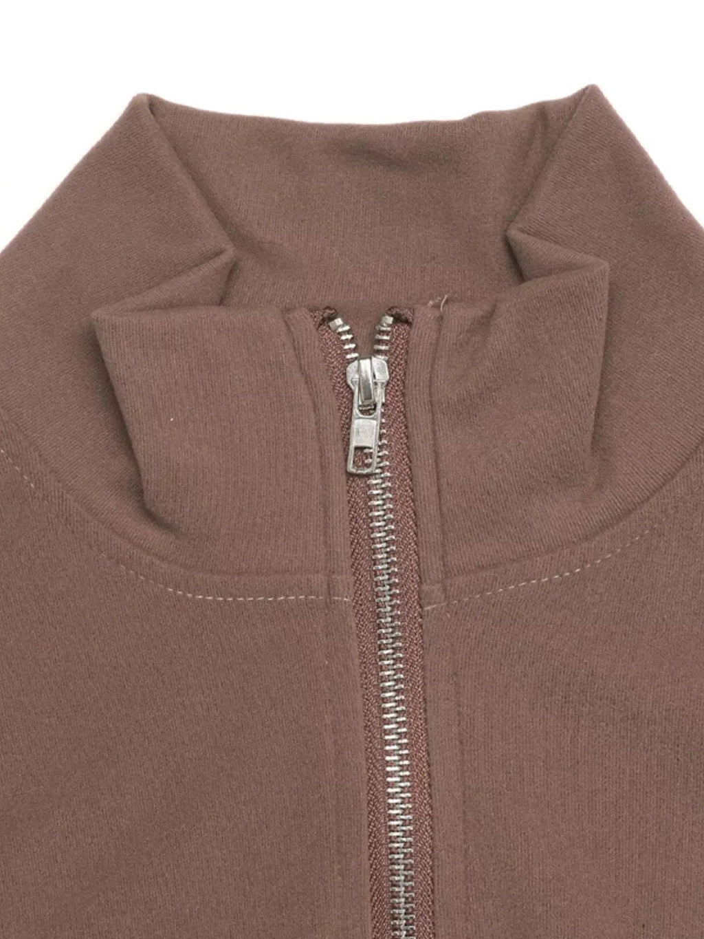 Zip Up Long Sleeve Top and Pants Set - Charmdeals